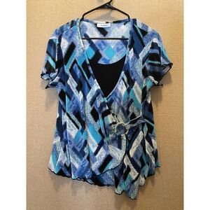 Dressbarn Top Women's Size Unknown Blue